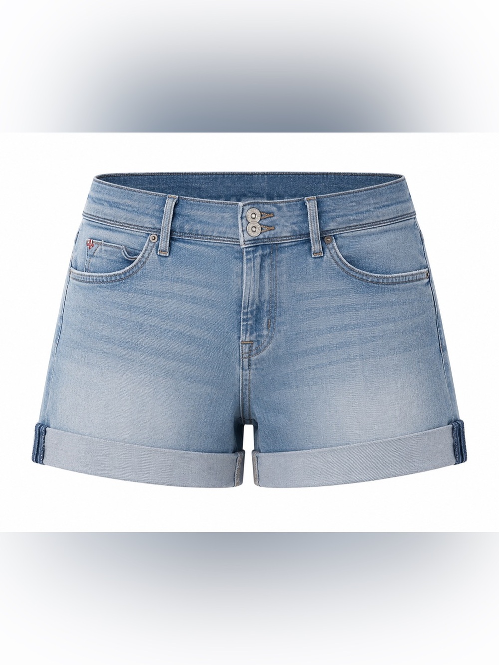 Hudson Jeans Women's Croxley Mid Thigh Cuffed Denim Shorts Size 29